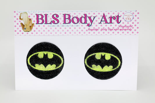 Bat Hero Glitter Pasties