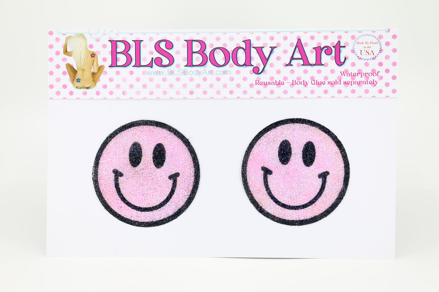 Smiley Face Glitter Pasties (5 Colors)
