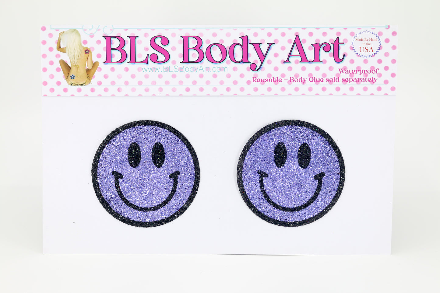 Smiley Face Glitter Pasties (5 Colors)