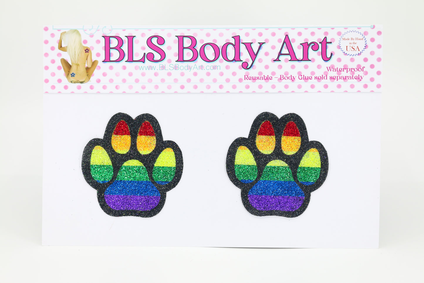 Paw Print Pride Glitter Pasties