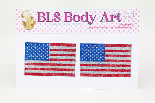 American Flag Glitter Pasties