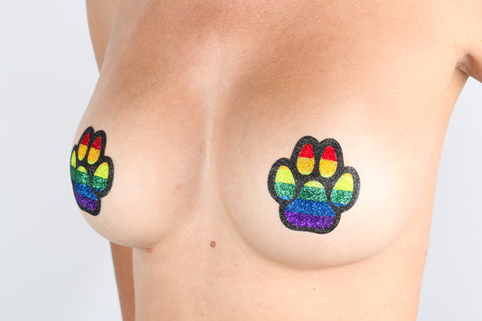 Paw Print Pride Glitter Pasties