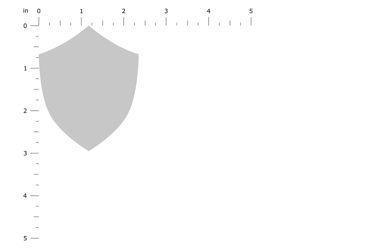 Product Dimension Image - Legendary Shield Standard