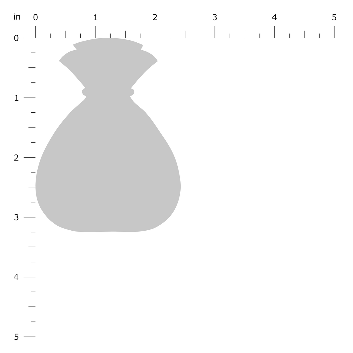 Product Dimension Image - Money Bags Standard
