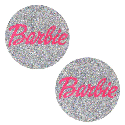 BLS Body Art Waterproof Silver/Neon Pink Barbie Glitter Pasties