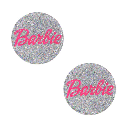 BLS Body Art Waterproof Silver/Neon Pink Small Barbie Glitter Pasties