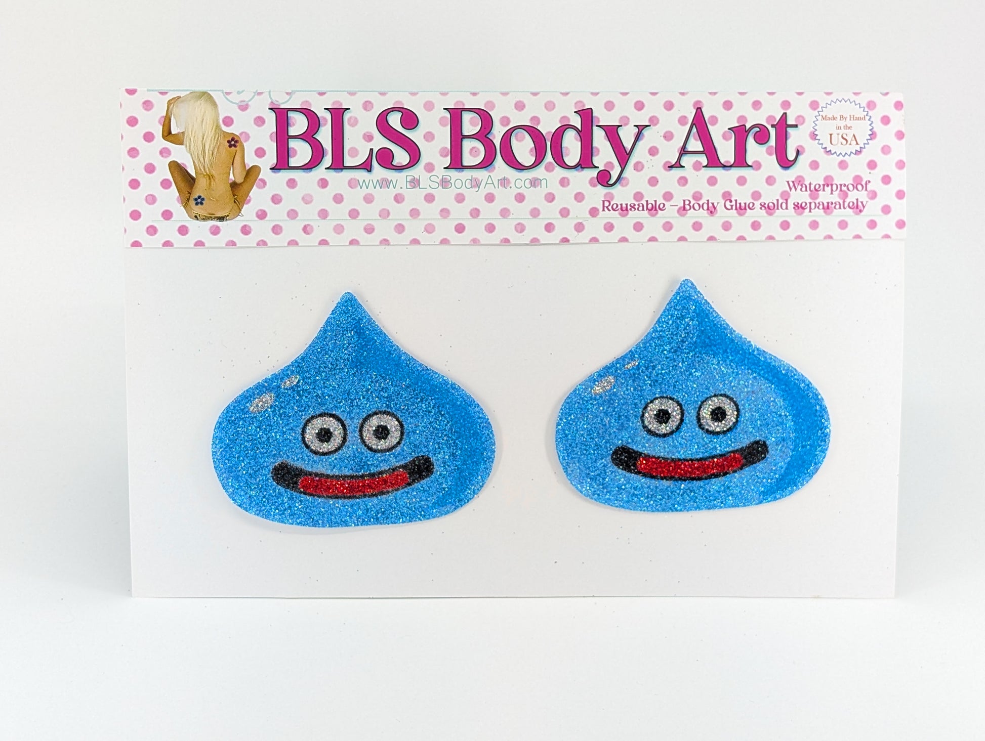 Product Image - Blue Slime Glitter Pasties in BLS Body Art packaging