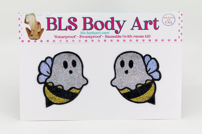 Product Image - Boo Bees Glitter Pasties in BLS Body Art packaging