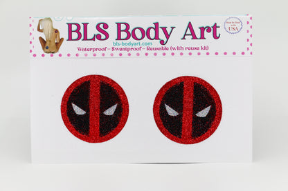 Product Image - Death Puddle Glitter Pasties in BLS Body Art packaging