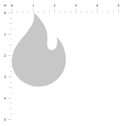Product Dimension Image - Fire Flame Standard