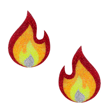BLS Body Art Small Waterproof Fire Flame Glitter Pasties