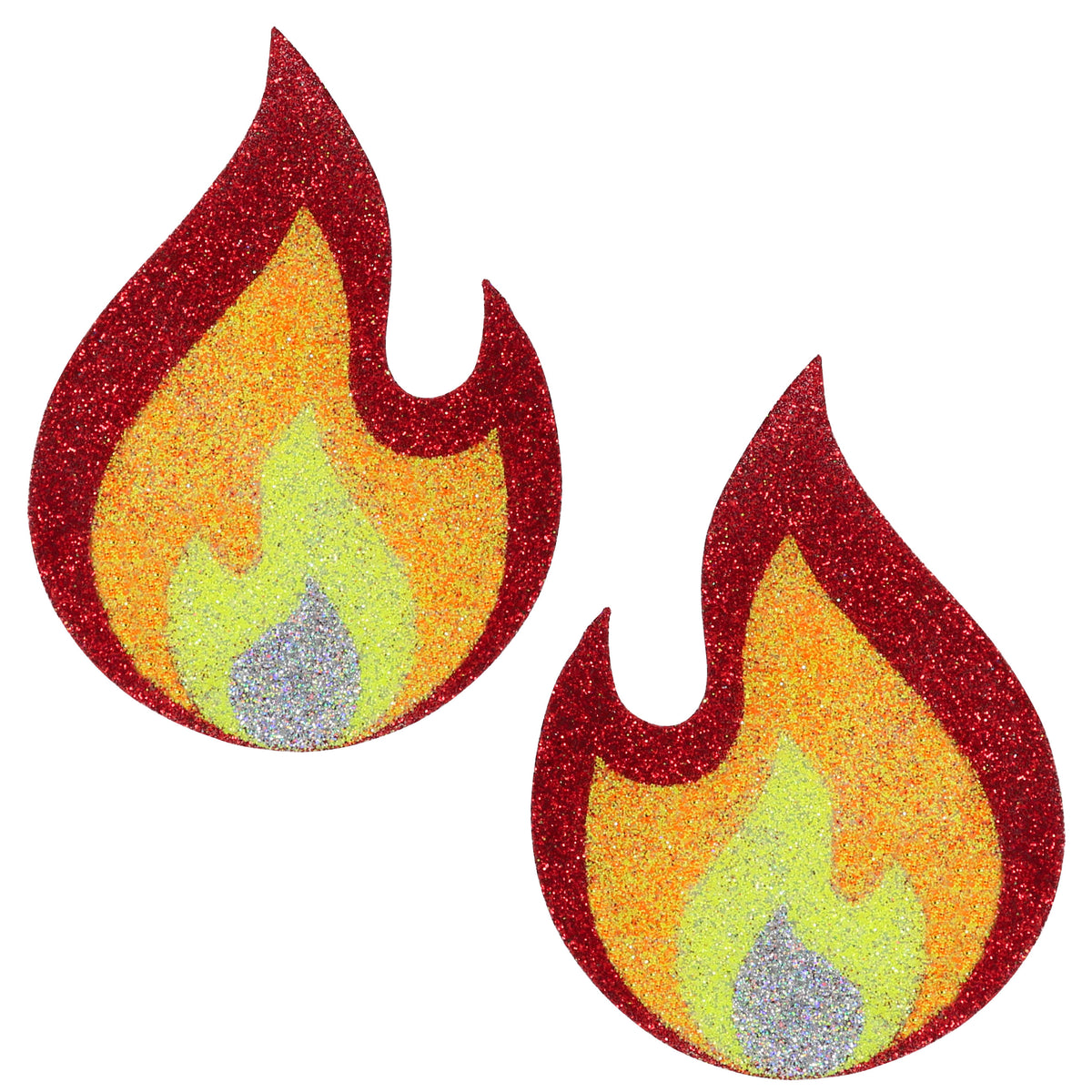 BLS Body Art Waterproof Fire Flame Glitter Pasties
