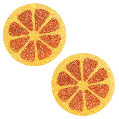 BLS Body Art Waterproof Orange Fruit Slice Glitter Pasties