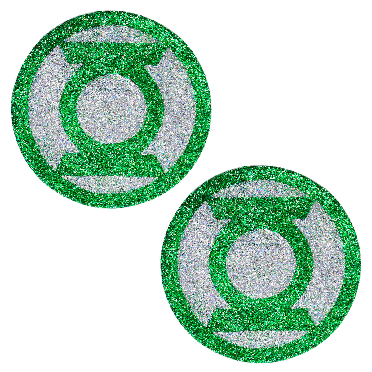 BLS Body Art Waterproof Green Light Hero Glitter Pasties
