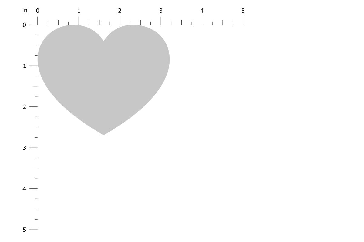 Product Dimension Image - Heart Standard