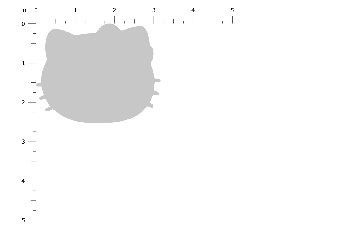 Product Dimension Image - Hiya Kitten Standard