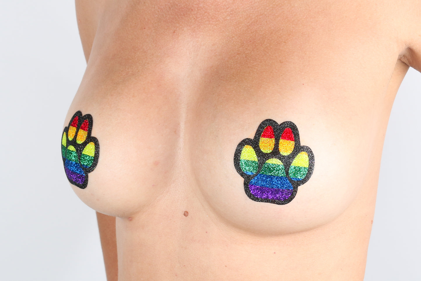 Paw Print Pride Glitter Pasties
