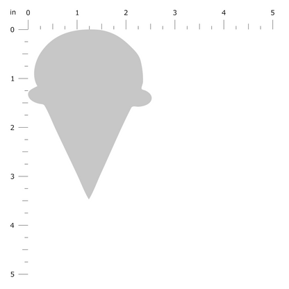 Product Dimension Image - Ice Cream Snow Cone Standard
