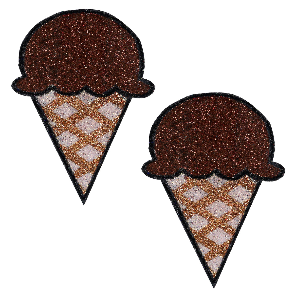 BLS Body Art Waterproof Chocolate Ice Cream Snow Cone Glitter Pasties