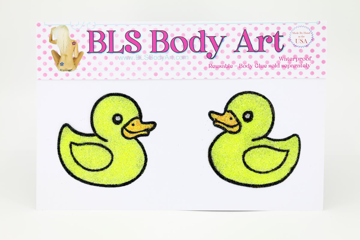 Product Image - Rubber Ducky Glitter Pasties in BLS Body Art packaging