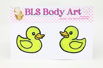 Product Image - Rubber Ducky Glitter Pasties in BLS Body Art packaging