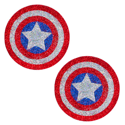 BLS Body Art Waterproof Sergant USA Hero Glitter Pasties