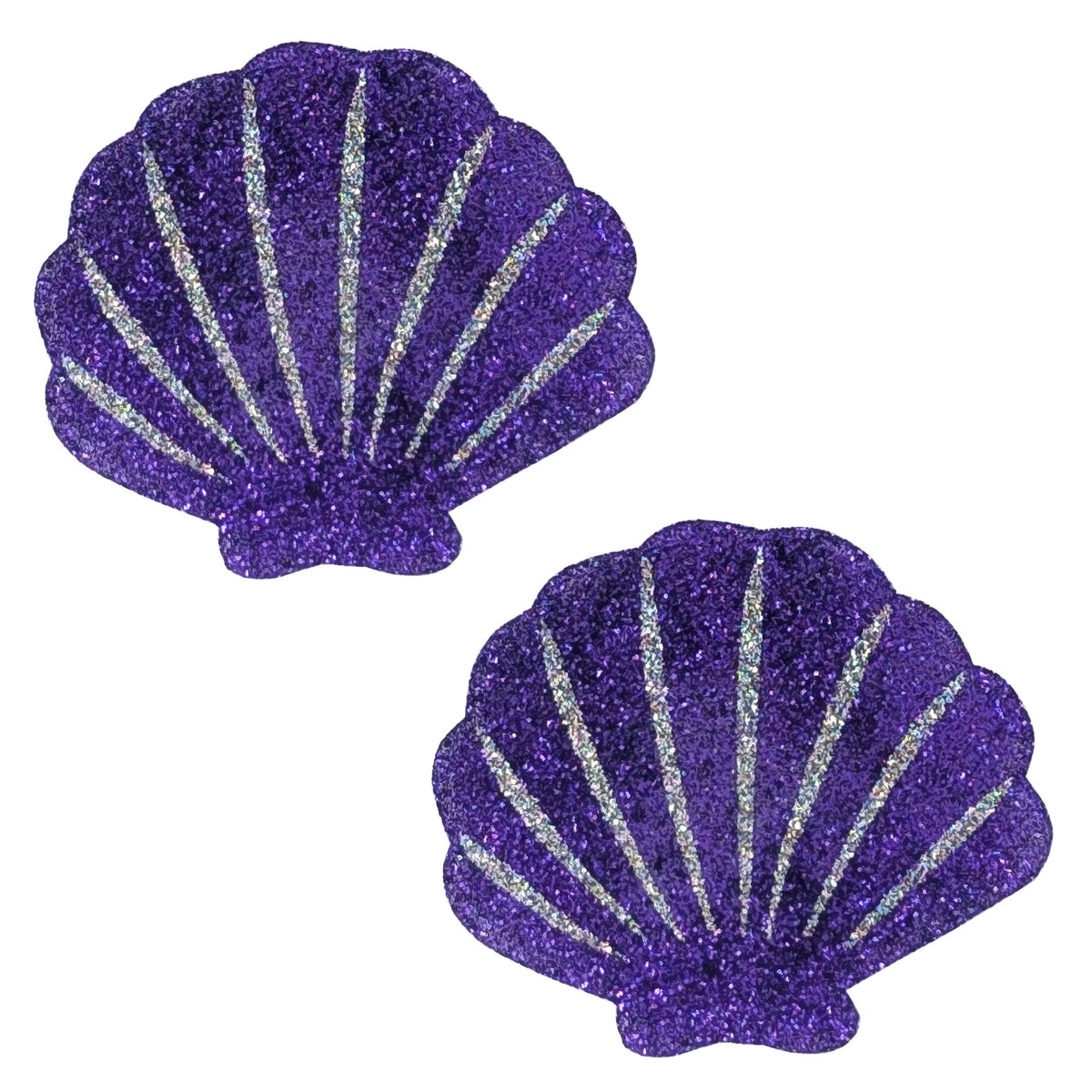 BLS Body Art Waterproof Purple Shell Glitter Pasties