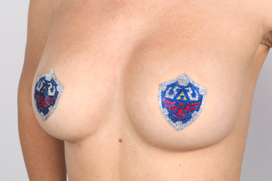 Legendary Shield Glitter Pasties