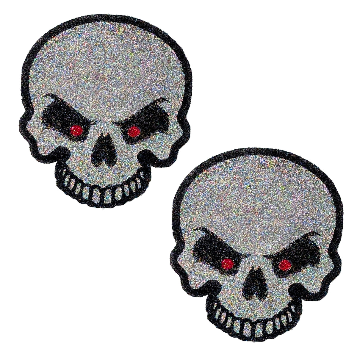 BLS Body Art Waterproof Skull Glitter Pasties