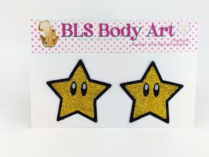 Product Image - Star Power Glitter Pasties in BLS Body Art packaging