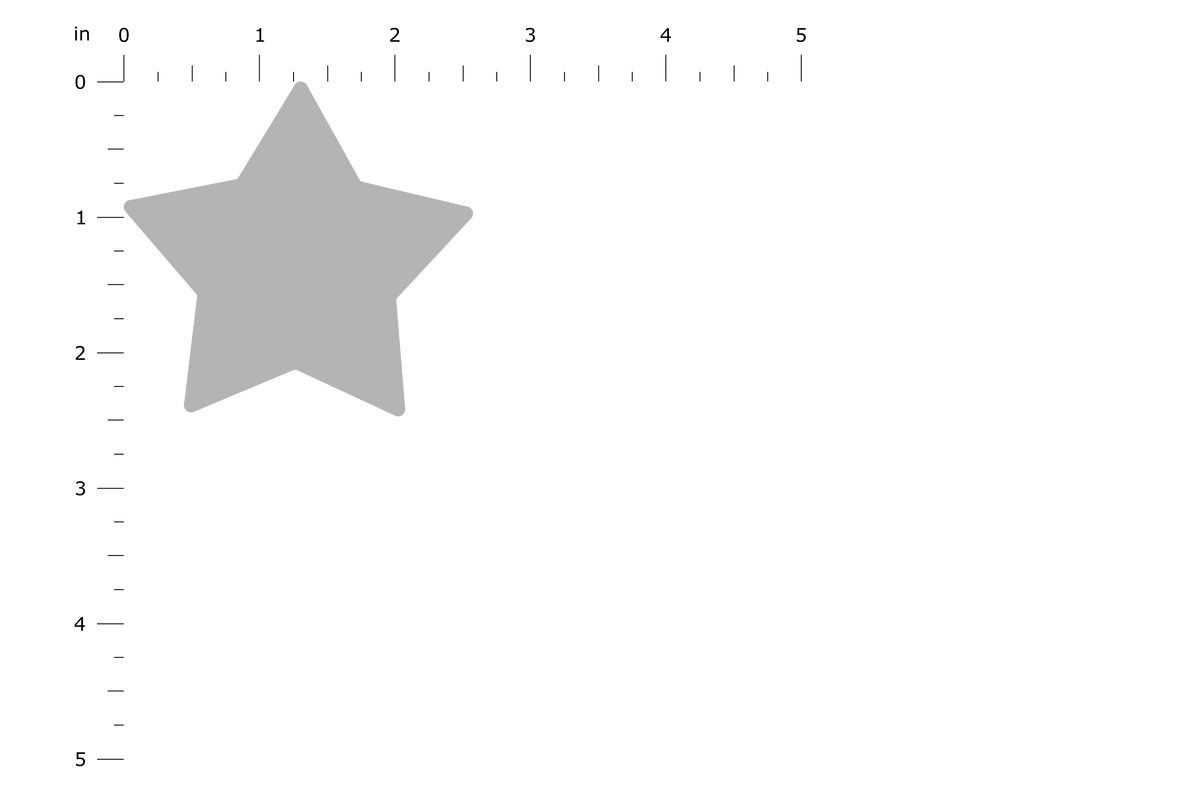 Product Dimension Image - Star Small