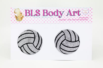 Product Image - Volleyball Glitter Pasties in BLS Body Art packaging