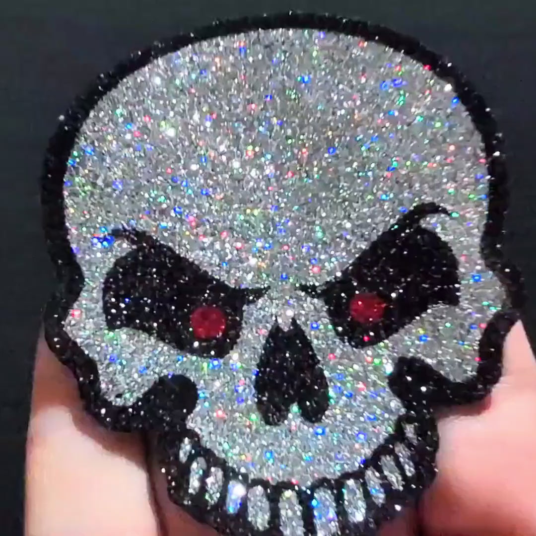 BLS Body Art Waterproof Skull Glitter Pasties Video